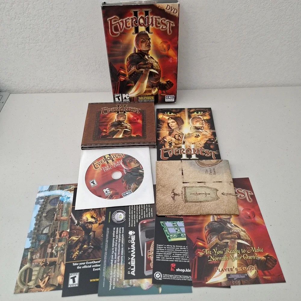 Vtg EverQuest II 2004 Sony PC DVD-ROM Box Set Computer Game- Open Box - COMPLETE